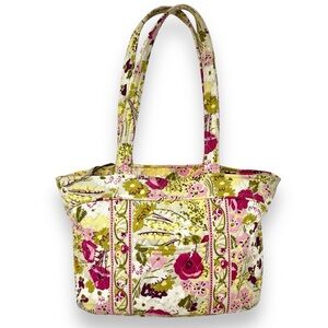 Vera Bradley Make Me Blush Retired Large Floral Tote Shoulder Bag Lightweight